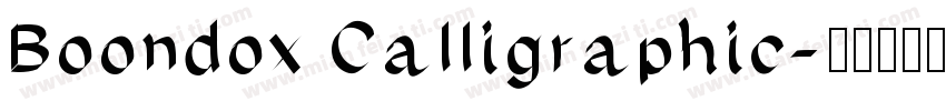 Boondox Calligraphic字体转换